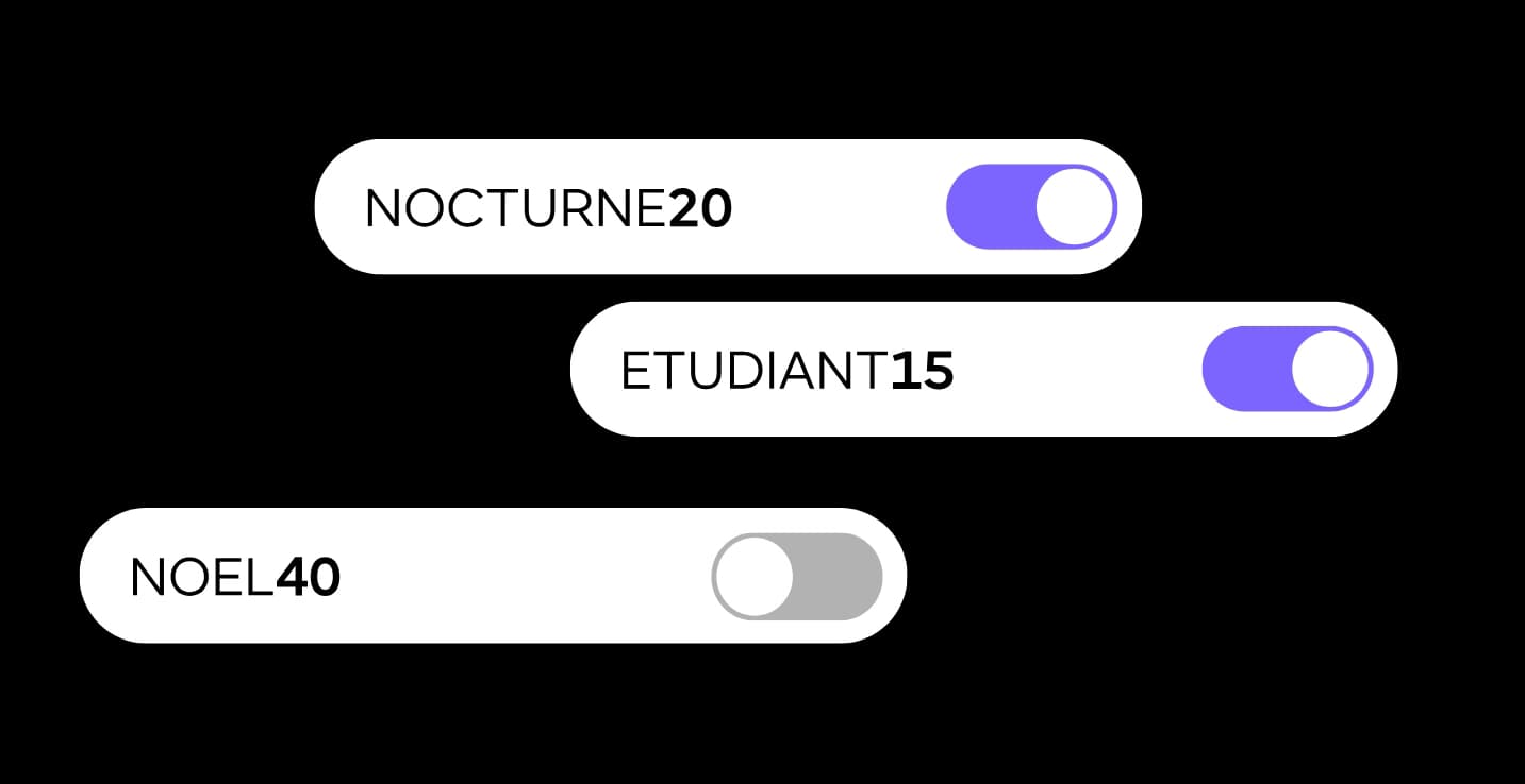 Interface de promotions et réductions